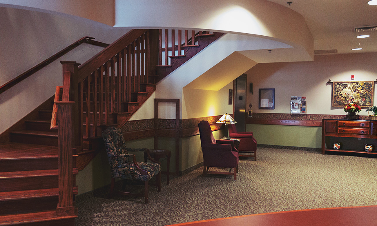 Inside the front Entrance.